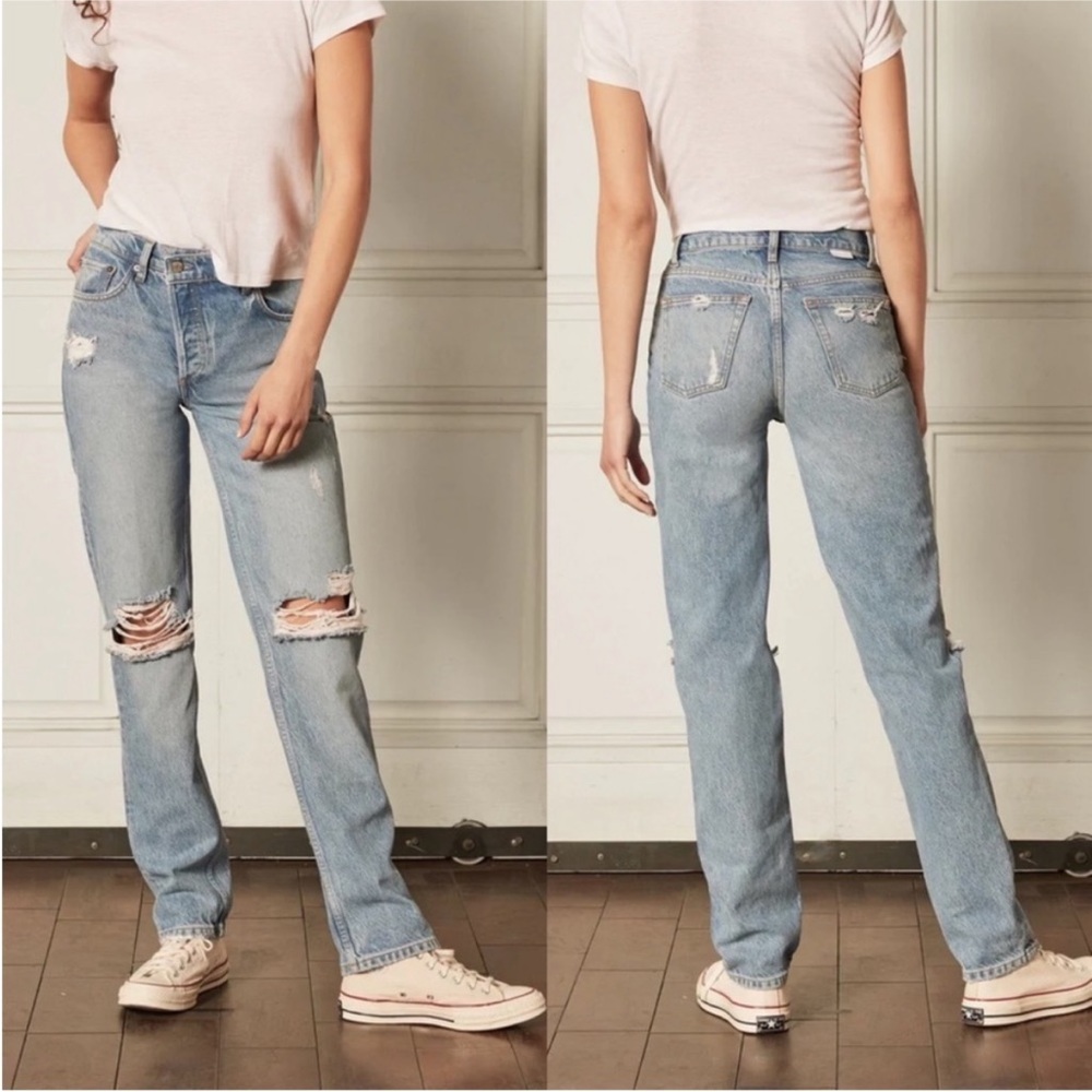Boyish The Casey straight leg jeans asymmetrical fly NWT